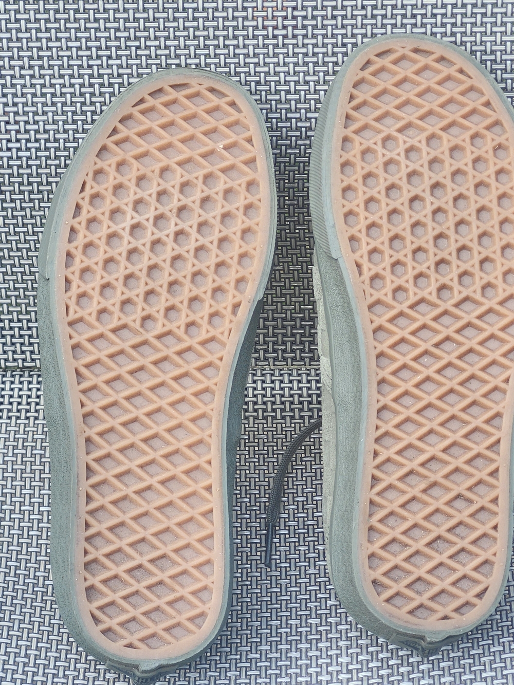 Vans Authentic Mono Checkerboard Olive Green Suede Shoes Men 6 Women 7.5 - Picture 2 of 6